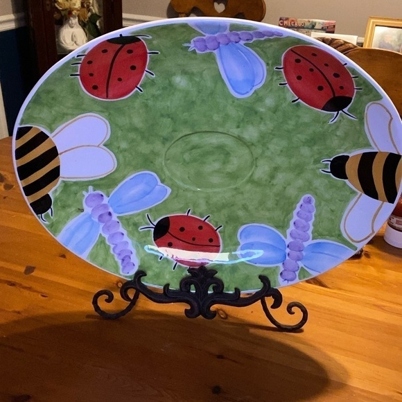 THIS absolutely beautiful spring-serving trey, needs a new home, by clay art. - Picture 3 of 8